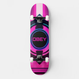 Skateboard Cyberpunk Neon Obey Streetwear Sci-Fi City