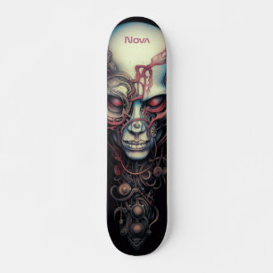Skateboard Cyborg Chica Diseño artístico fantástico