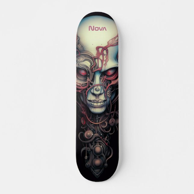 Skateboard Cyborg Chica Diseño artístico fantástico (Anverso )
