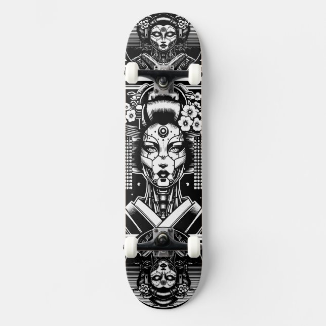 Skateboard Cyborg Geisha (Anverso)