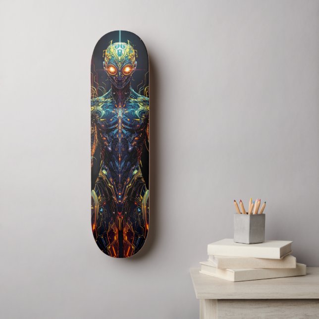 Skateboard Cyborg Warrior (Arte de la pared)