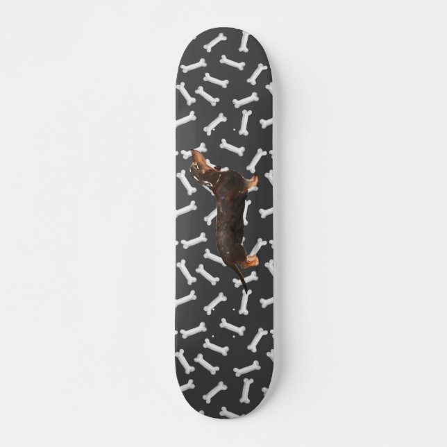 Skateboard Dachshund wiener dog (Anverso )