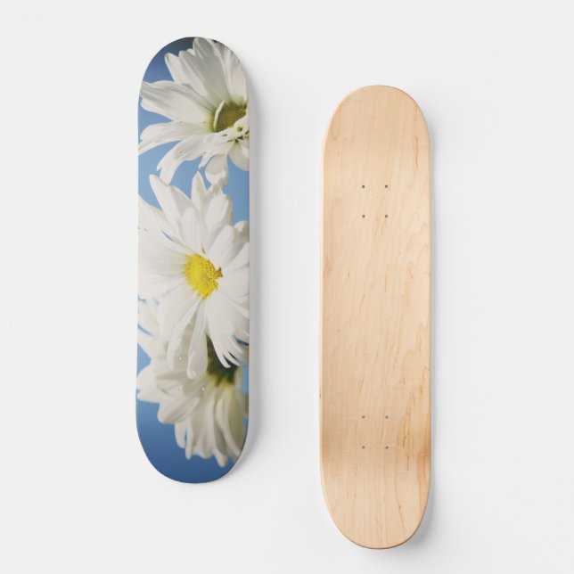 Skateboard Daisies blancos vintage (Anverso)