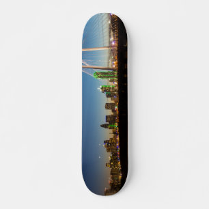 Skateboard Dallas Skyline Dawn