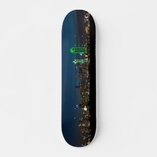 Skateboard Dallas Skyline Dawn Pano