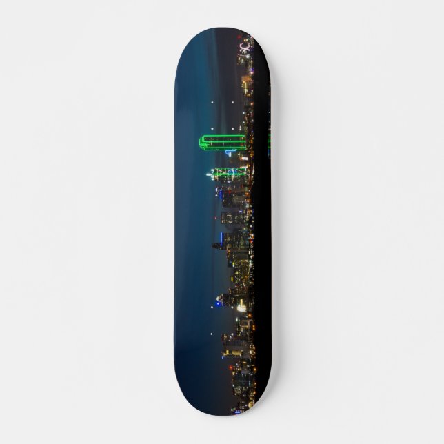 Skateboard Dallas Skyline Dawn Pano (Anverso )
