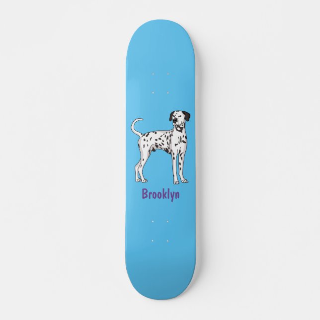 Skateboard Dalmatian dog cartoon (Anverso )