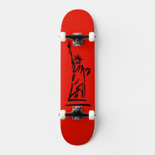 Skateboard Dama de la Libertad de NY Rojo