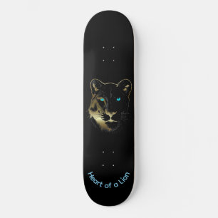 Skateboard Damas monopatín, corazón de un león