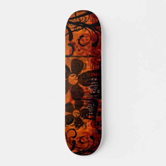 Skateboard Damasco Aburrido - Con Flores (Anverso )