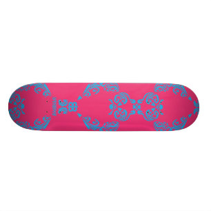 Skateboard Damasco Aguamarina-Magenta