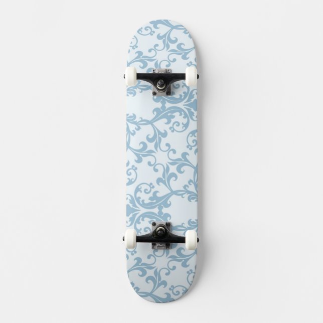 Skateboard Damasco azul claro (Anverso)