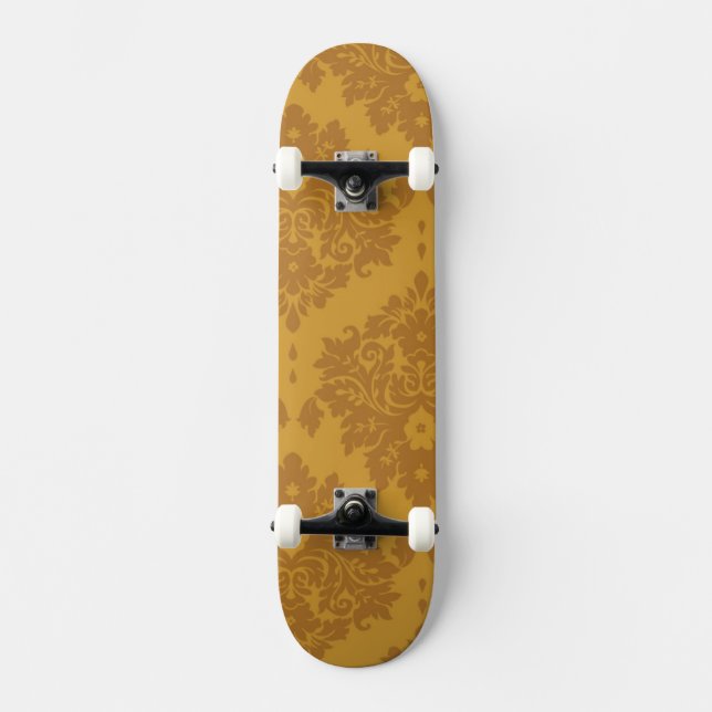 Skateboard Damasco de oro de lujo (Anverso)
