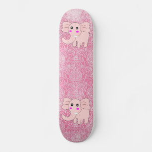 Skateboard Damasco del rosa del elefante del bebé
