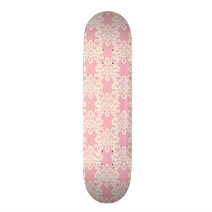 Skateboard Damasco retro floral