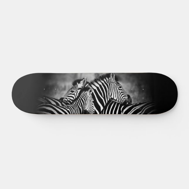 Skateboard Dazzle de cebra (Horz)