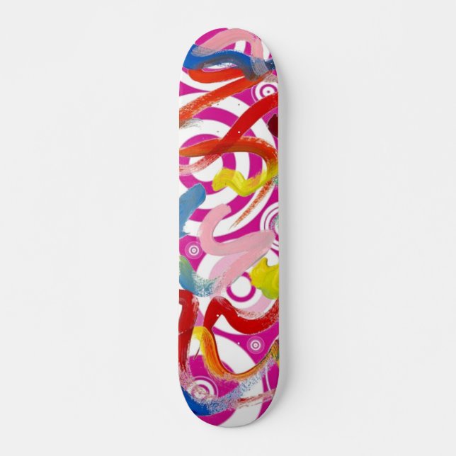 Skateboard de arte abstracto (Anverso )