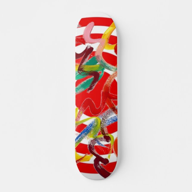 Skateboard de arte abstracto (Anverso )