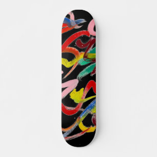 Skateboard de arte abstracto