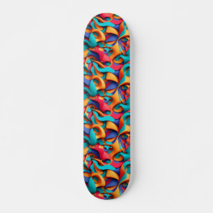 Skateboard de arte abstracto