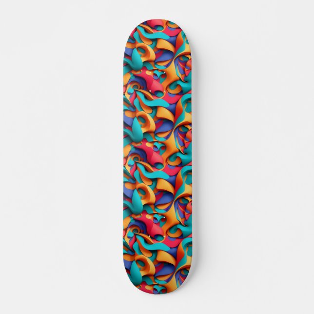 Skateboard de arte abstracto (Anverso )