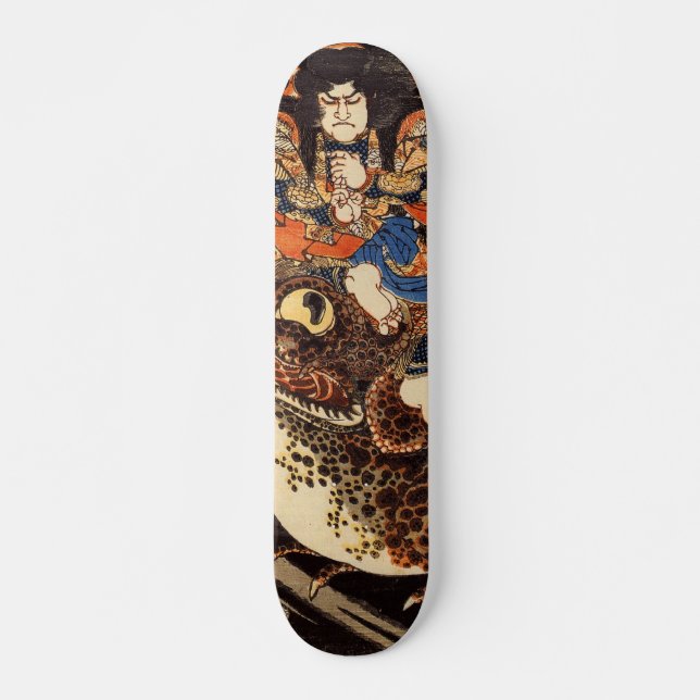 skateboard de arte ukiyoe japonés (Anverso )