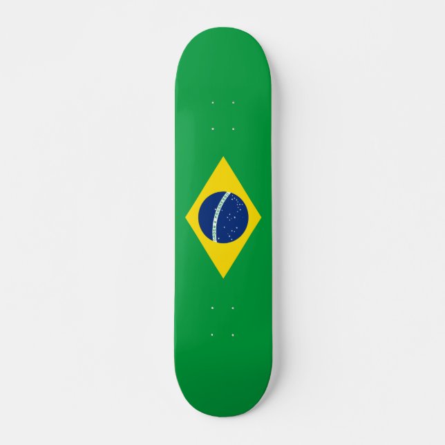 Skateboard de bandera de Brasil (Anverso )