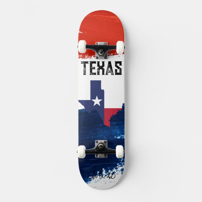 Skateboard de Bandera de Texas (Anverso)