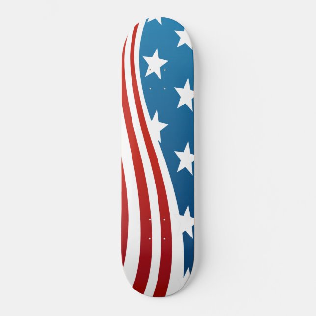 Skateboard de bandera estadounidense (Anverso)
