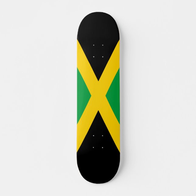 Skateboard de bandera jamaiquina (Anverso )