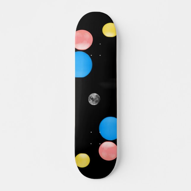 Skateboard de bolas coloridas (Anverso )
