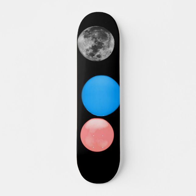 Skateboard de bolas coloridas (Anverso )