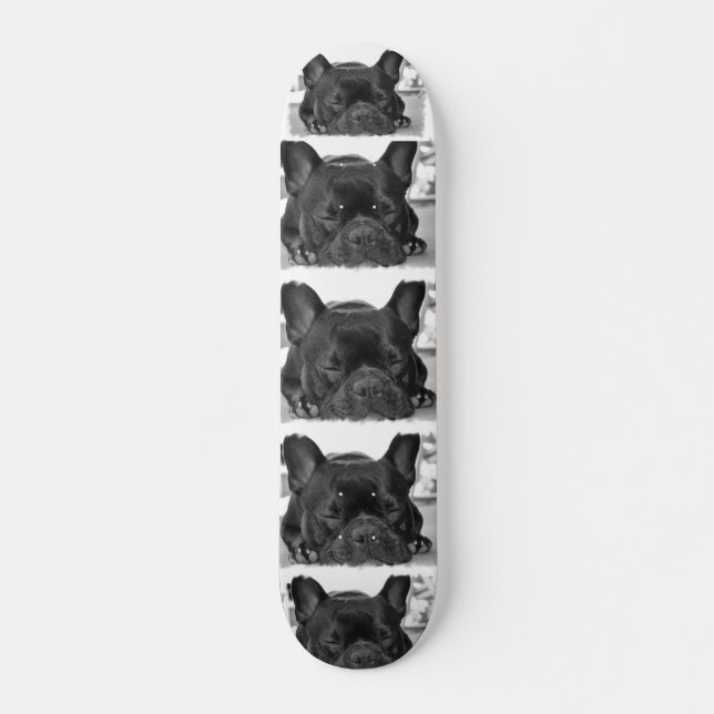 Skateboard de Bulldog francés (Anverso )