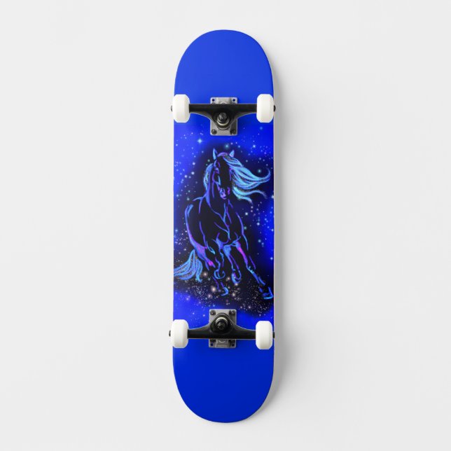 Skateboard de caballos en marcha (Anverso)