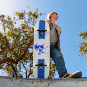 Skateboard de caballos salvajes - Azul