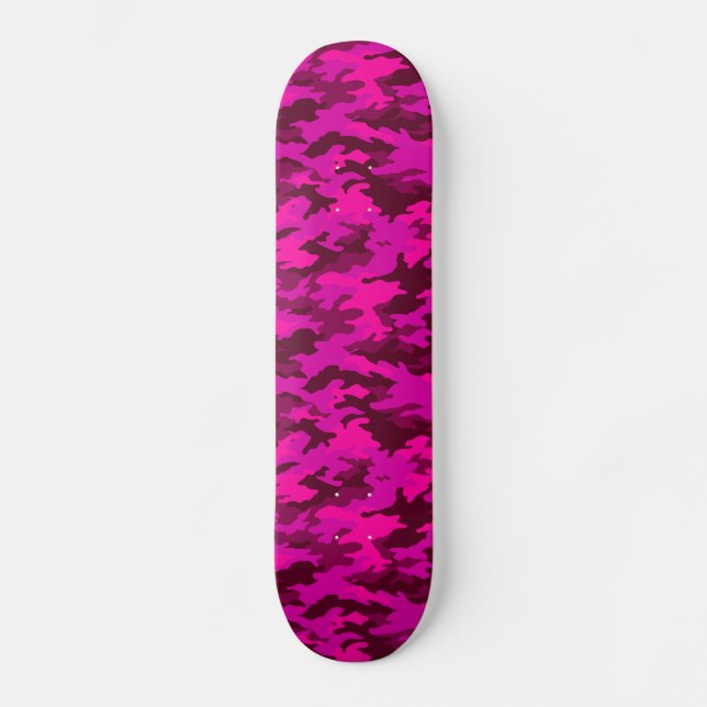 Skateboard de Chicas de camo rosado (Anverso)