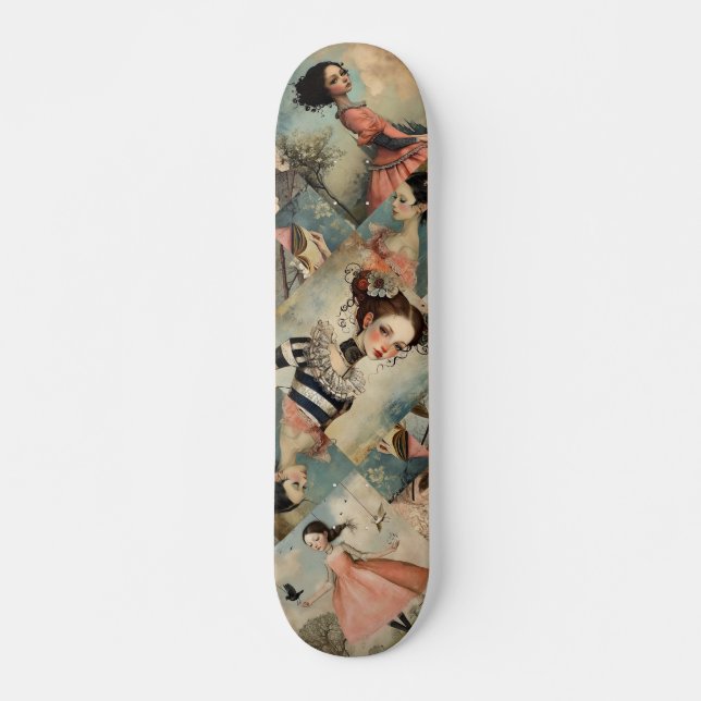 Skateboard de Chicas inspirados en el desenlace co (Anverso )