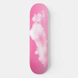 Skateboard de cielo rosa y nubes
