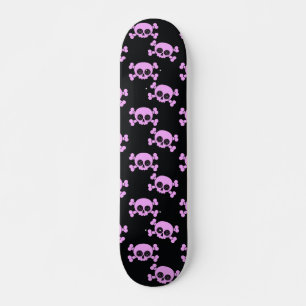 Skateboard de cráneo rosado