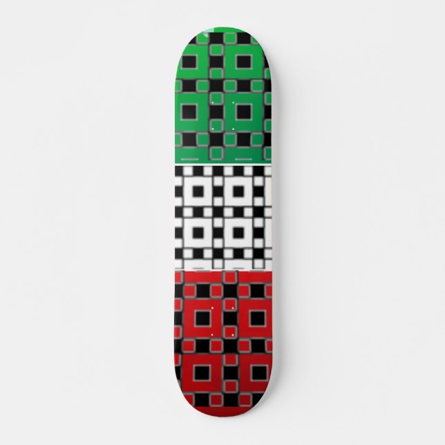 Skateboard de cuadrados de patrón (Anverso )