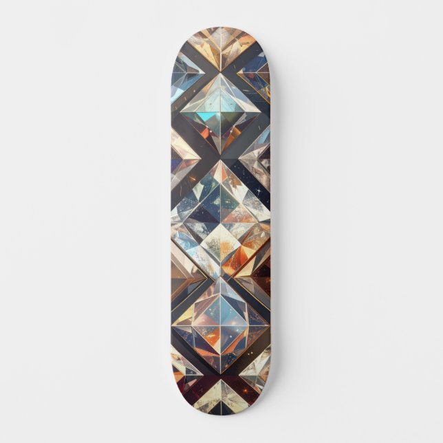 Skateboard de Diamante Cuadrado (Anverso)