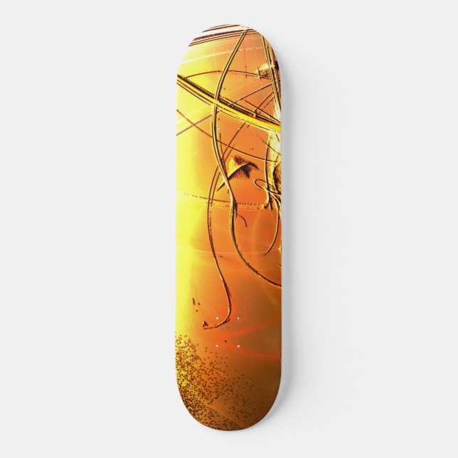 Skateboard de diseño amarillo (Anverso)