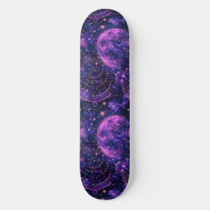 Skateboard de diseño de astrología púrpura único