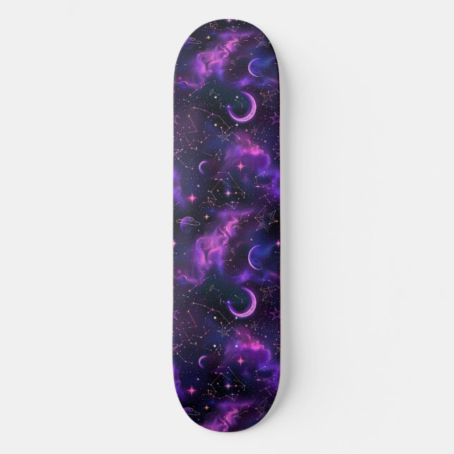 Skateboard de diseño de astrología púrpura único