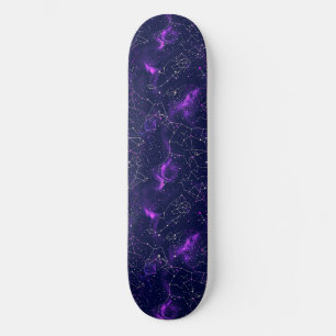 Skateboard de diseño de astrología púrpura único