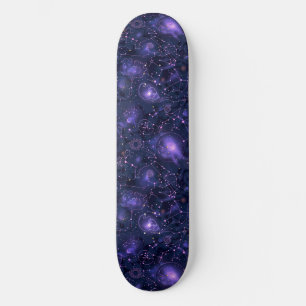Skateboard de diseño de astrología púrpura único