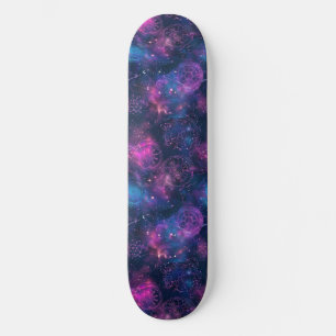 Skateboard de diseño de astrología púrpura único