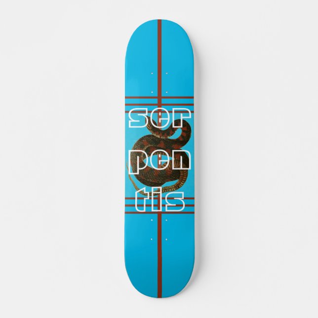 Skateboard de diseño de Guay Blue Serpent para pri (Anverso )