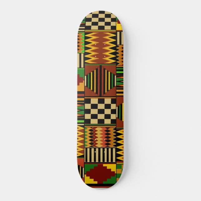 Skateboard de diseño de Kente Africano (Anverso)