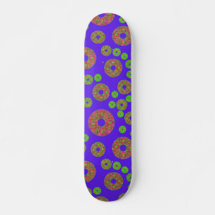 Skateboard de diseño floral